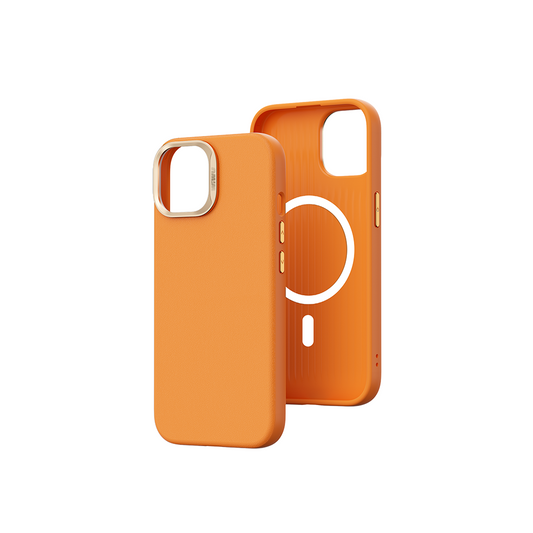 iPhone 15 Kılıf Wiwu SP-019 M-safe Şarj Özellikli Vegan Leather Deri Kapak