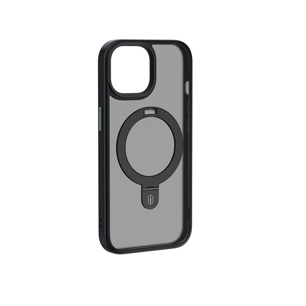 iPhone 15 Kılıf Wiwu ZMM-010 M-safe Şarj Özellikli Mat Arka Yüzey Standlı Kapak