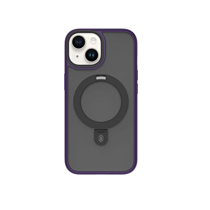 iPhone 15 Kılıf Wiwu ZMM-010 M-safe Şarj Özellikli Mat Arka Yüzey Standlı Kapak