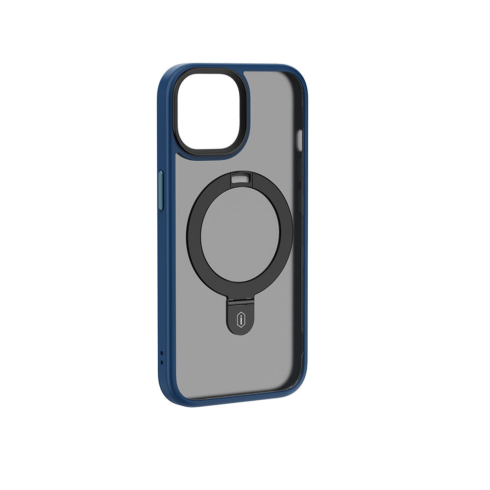 iPhone 15 Kılıf Wiwu ZMM-010 M-safe Şarj Özellikli Mat Arka Yüzey Standlı Kapak