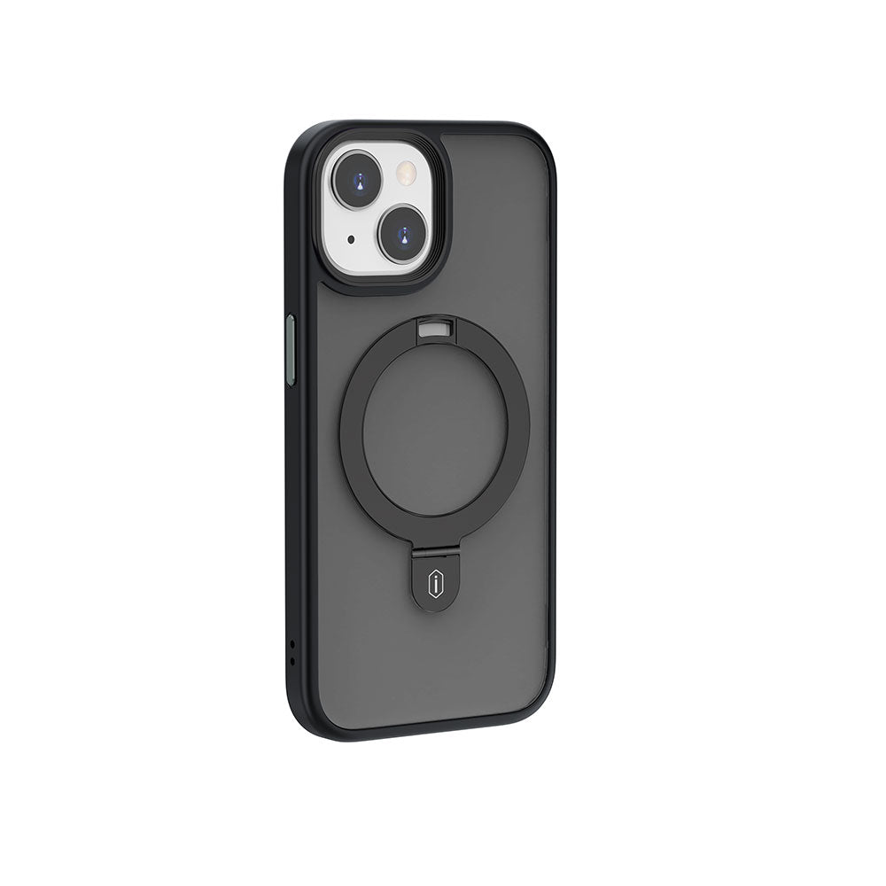 iPhone 15 Kılıf Wiwu ZMM-010 M-safe Şarj Özellikli Mat Arka Yüzey Standlı Kapak