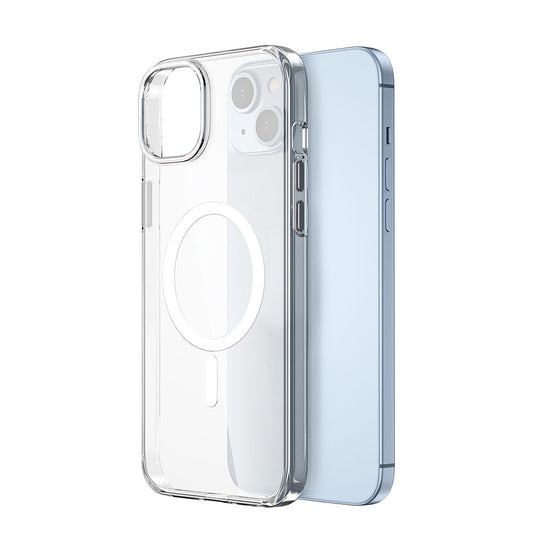 iPhone 15 Kılıf Wiwu ZYS-013 M-safe Şarj Özellikli Renkli Kamera Çerçeveli Şeffaf Jelly Kapak