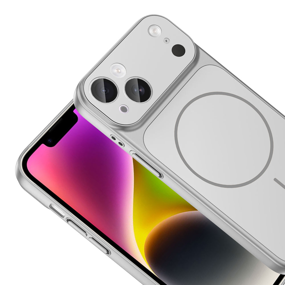 Apple iPhone 15 Kılıf Zore M-Safe Şarj Özellikli Kamera Korumalı Formen Kapak