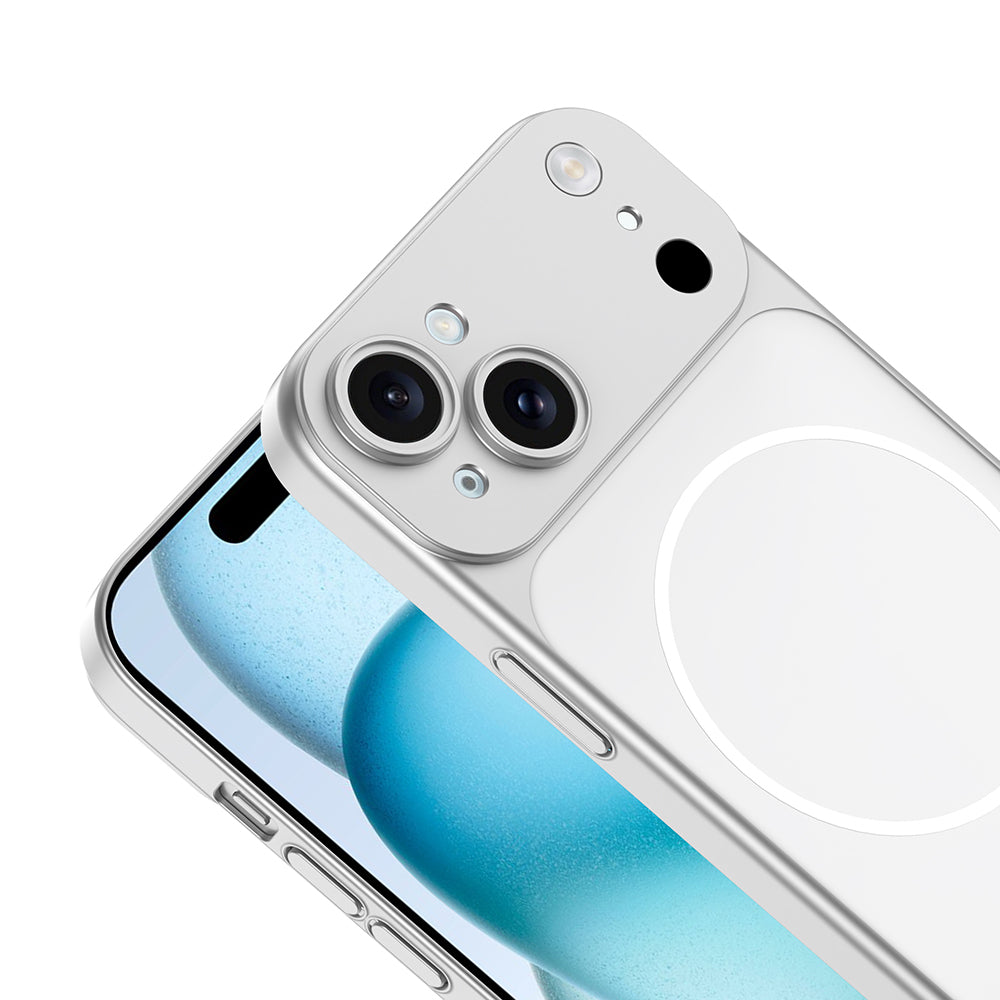 Apple iPhone 15 Kılıf Zore M-Safe Şarj Özellikli Kamera Korumalı Spark Kapak