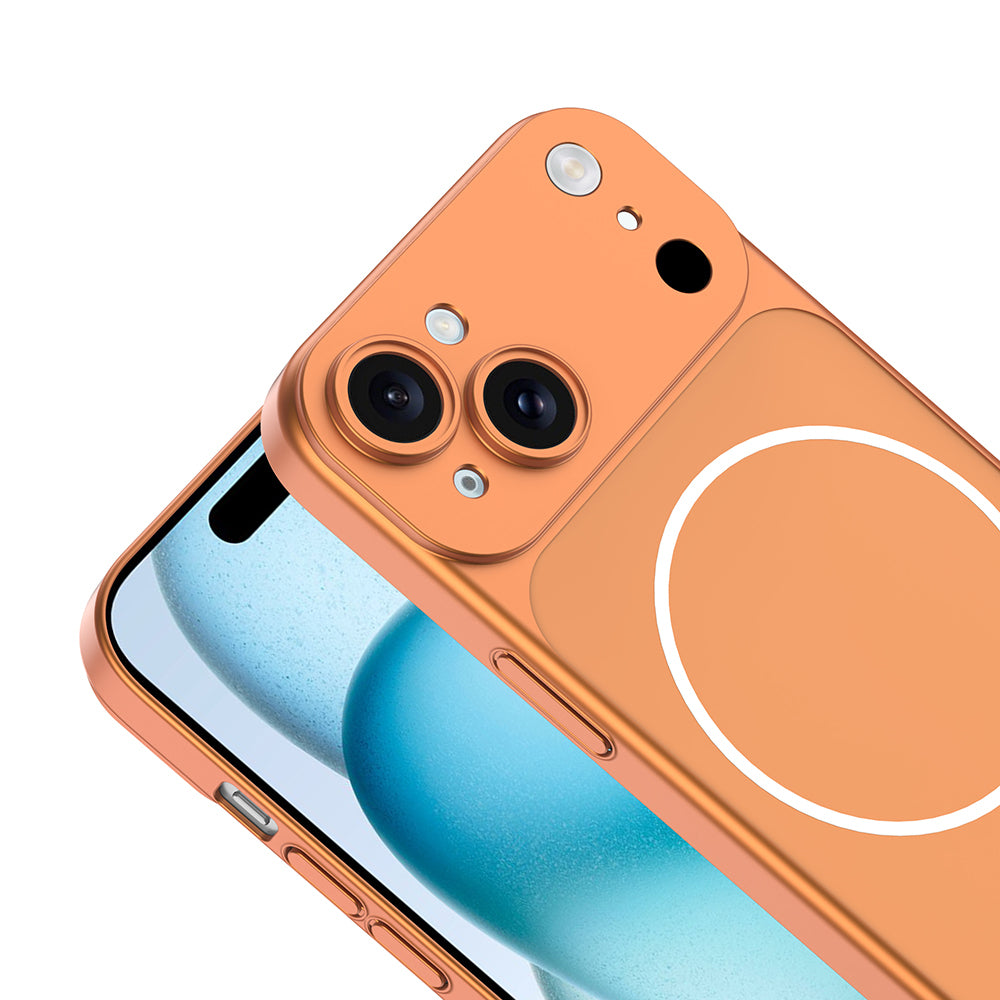 Apple iPhone 15 Kılıf Zore M-Safe Şarj Özellikli Kamera Korumalı Spark Kapak