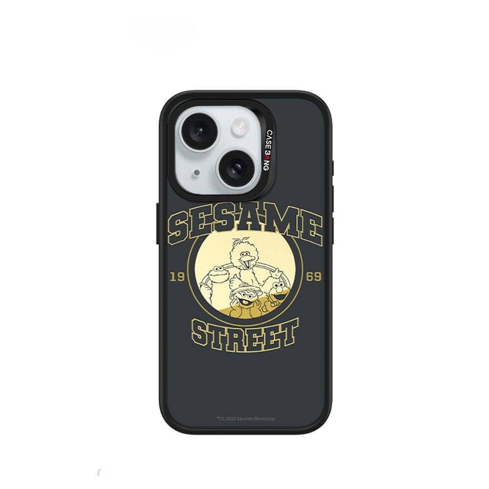 iPhone 15 M-safe Şarj Özellikli Casebang Sesame Street Serisi Mıknatıslı Arka Panel