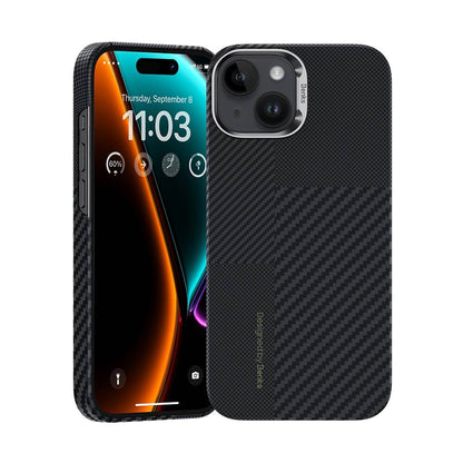 iPhone 15 M-safe Şarj Özellikli Karbon Fiber Benks Montage ArmorAir Kevlar Kapak