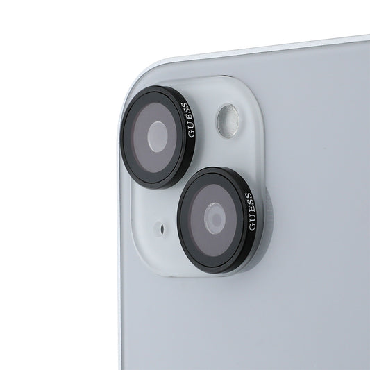 Apple iPhone 15 Plus Guess Orjinal Lisanslı Metal Kamera Lens Koruyucu