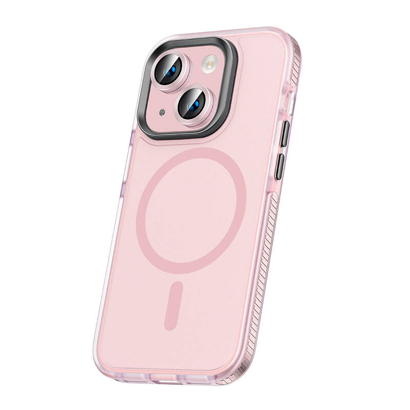 Apple iPhone 15 Plus Kılıf Airbagli M-safe Wireless Şarj Özellikli Lens Koruyuculu Zore Klaptika Kapak
