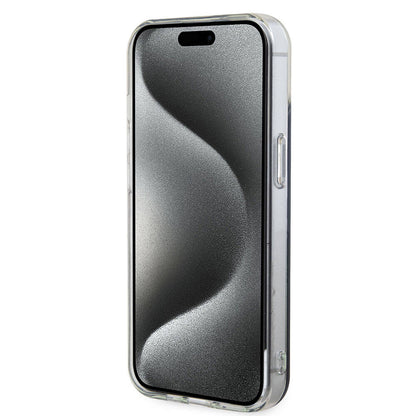 iPhone 15 Plus Kılıf Guess Orjinal Lisanslı M-safe Şarj Özellikli Yazı Logolu Iridescent Kapak