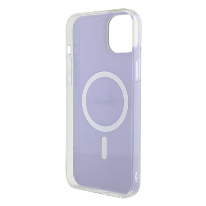 iPhone 15 Plus Kılıf Guess Orjinal Lisanslı M-safe Şarj Özellikli Yazı Logolu Iridescent Kapak