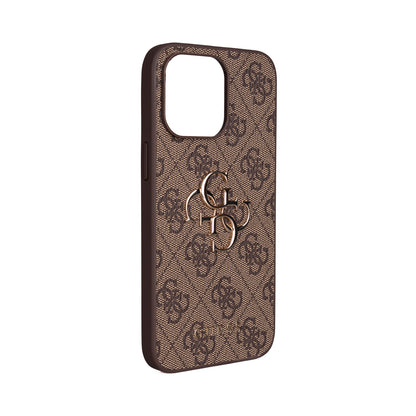 iPhone 15 Plus Kılıf Guess Orjinal Lisanslı PU Deri 4G Büyük Metal Logolu Çapraz Vücut Askılı Kapak