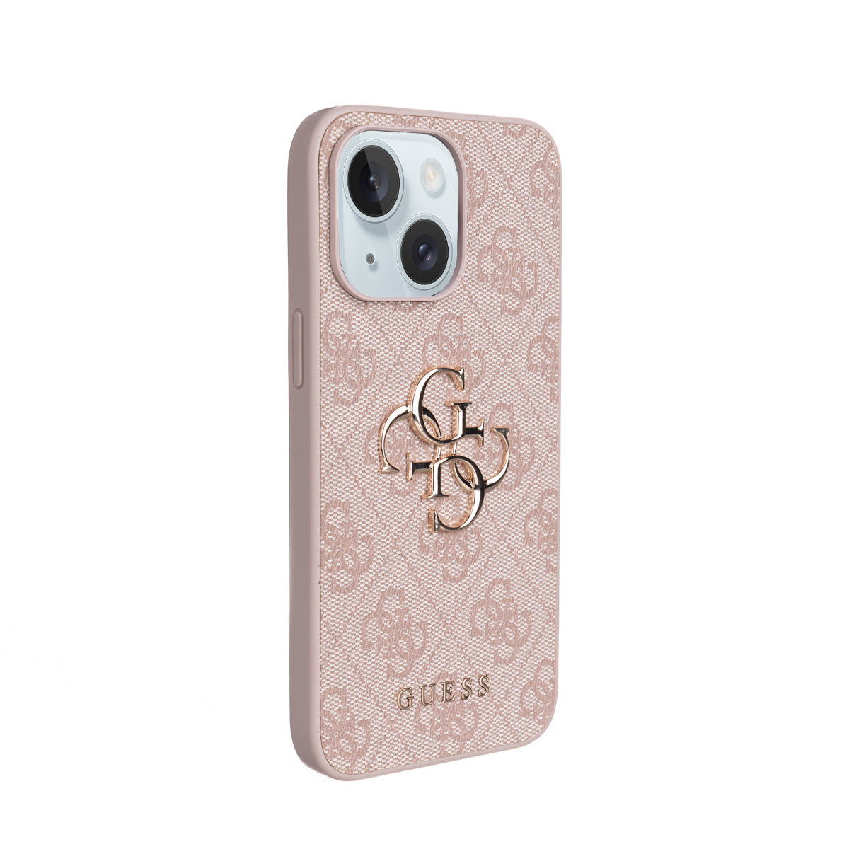iPhone 15 Plus Kılıf Guess Orjinal Lisanslı PU Deri 4G Büyük Metal Logolu Çapraz Vücut Askılı Kapak
