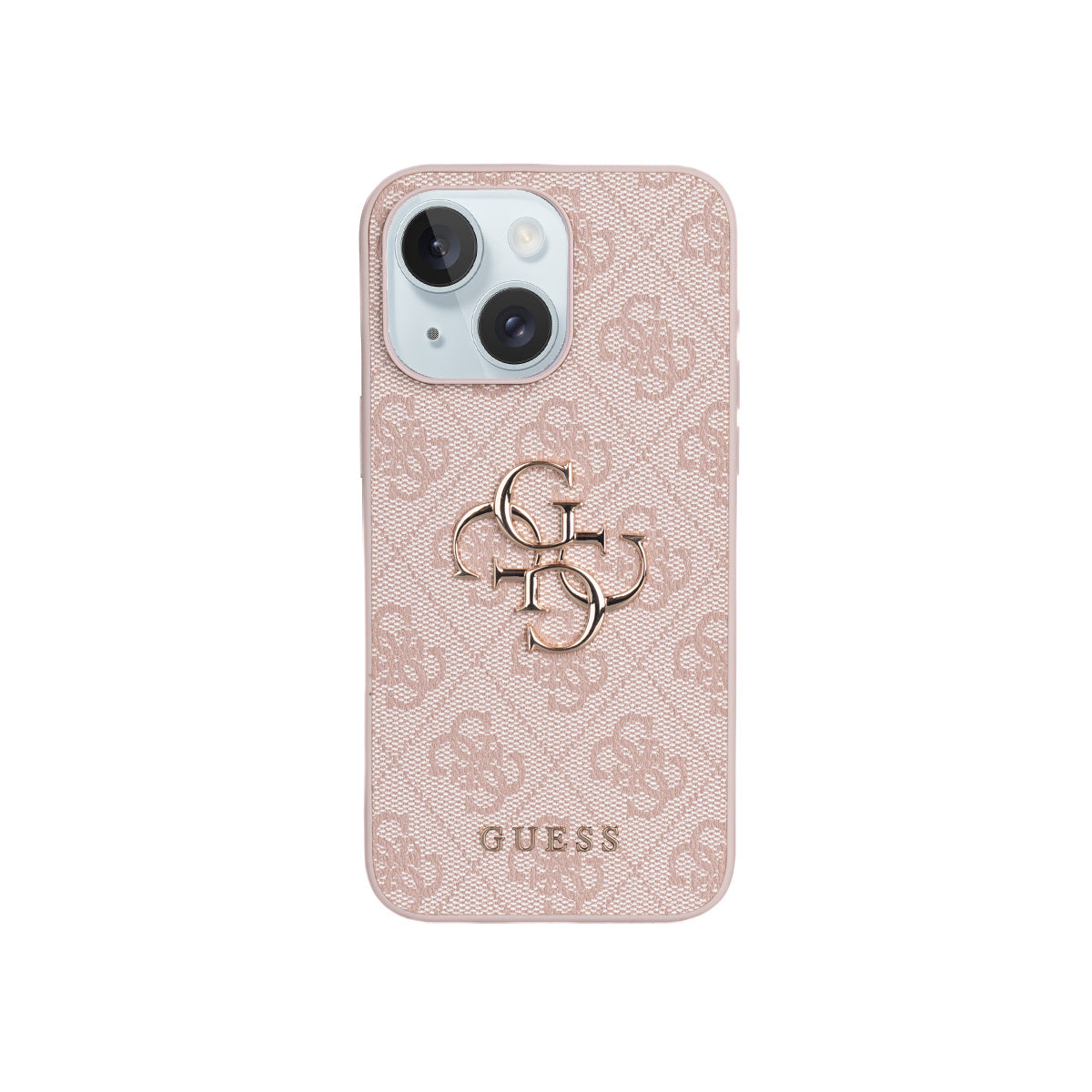 iPhone 15 Plus Kılıf Guess Orjinal Lisanslı PU Deri 4G Büyük Metal Logolu Çapraz Vücut Askılı Kapak