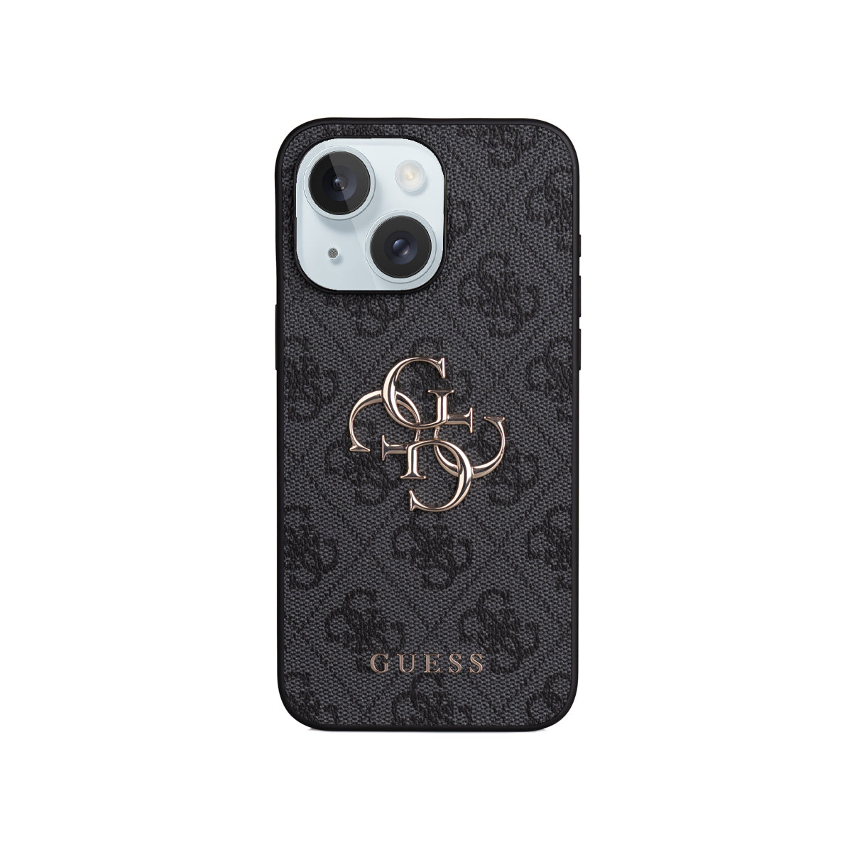 iPhone 15 Plus Kılıf Guess Orjinal Lisanslı PU Deri 4G Büyük Metal Logolu Çapraz Vücut Askılı Kapak