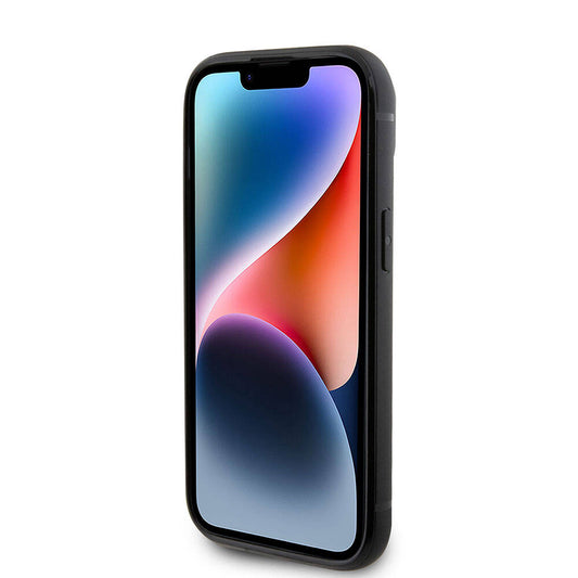 iPhone 15 Plus Kılıf Karl Lagerfeld Taşlı Metal Logo Orjinal Lisanslı Kapak