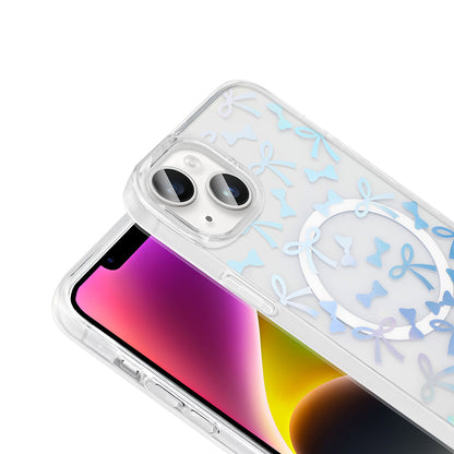 Apple iPhone 15 Plus Kılıf M-Safe Şarj Özellikli Şeffaf Zore Folk Sert Kapak