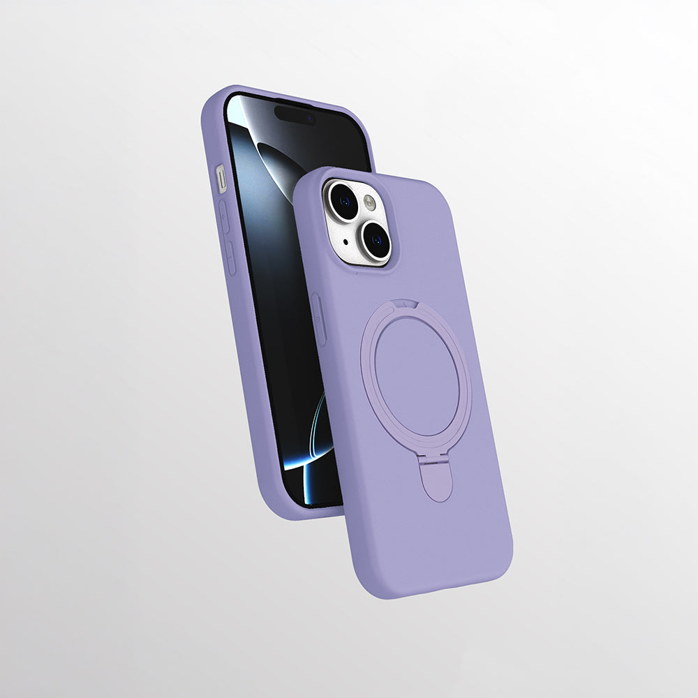 Apple iPhone 15 Plus Kılıf M-safe Şarj Özellikli Standlı Zore Samara Kapak