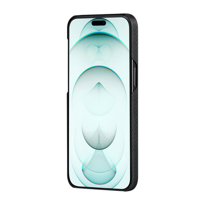 iPhone 15 Plus Kılıf M-safe Şarj Özellikli 600D Aramid Fiber Pitaka Tactile Woven Orchestra Serisi Rhapsody Kapak