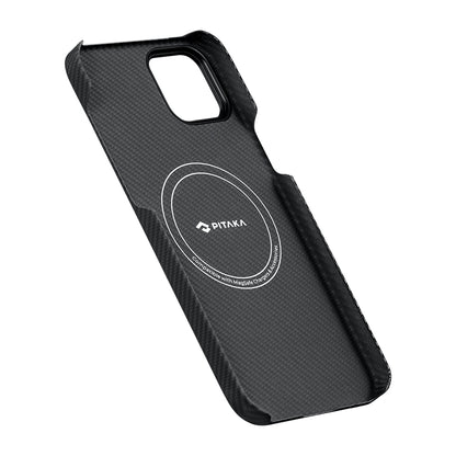 iPhone 15 Plus Kılıf M-safe Şarj Özellikli 600D Aramid Fiber Pitaka Tactile Woven Orchestra Serisi Rhapsody Kapak