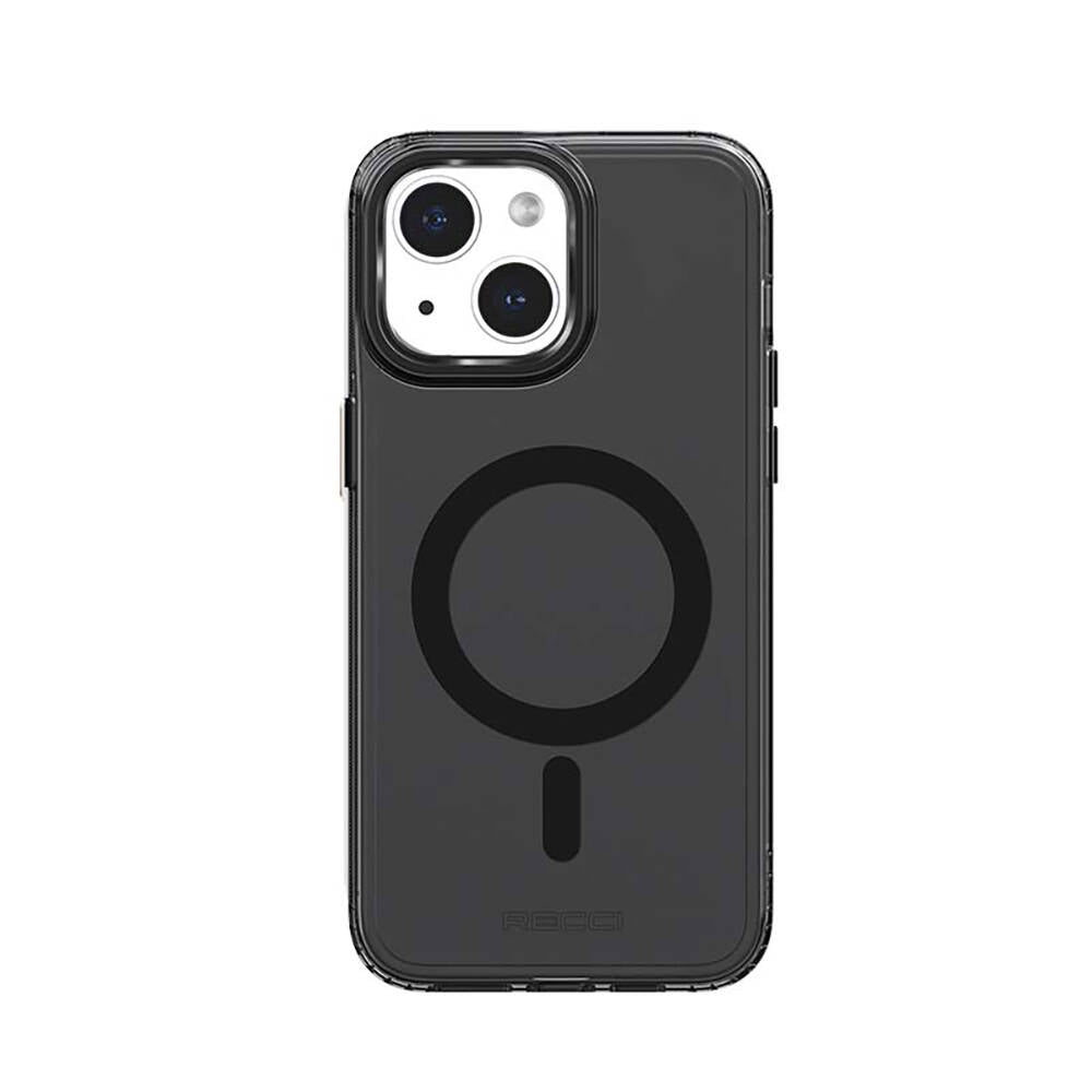 iPhone 15 Plus Kılıf M-safe Şarj Özellikli Saydam Arka Yüzey Recci Crystal Color Serisi Kapak