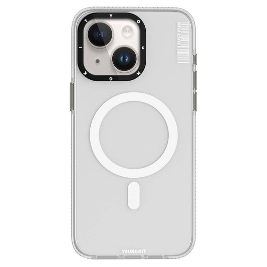 iPhone 15 Plus Kılıf M-safe Şarj Özellikli YoungKit Crystal Color Serisi Kapak