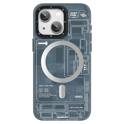 iPhone 15 Plus Kılıf M-safe Şarj Özellikli YoungKit Technology Serisi Kapak