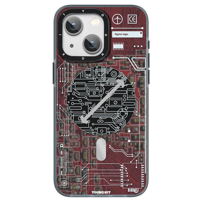 iPhone 15 Plus Kılıf M-safe Şarj Özellikli YoungKit Technology Serisi Kapak