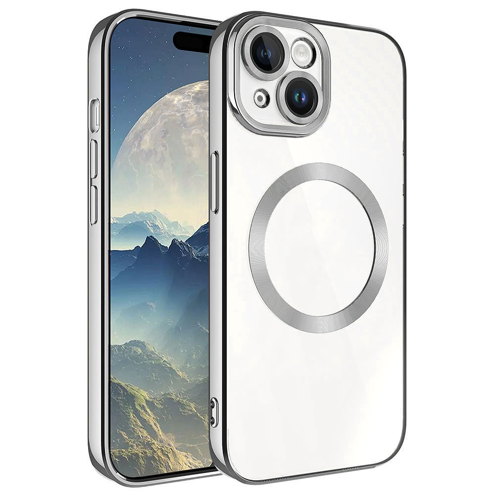 Apple iPhone 15 Plus Kılıf M-safe Wireless Şarj Özellikli Zore Setro Silikon