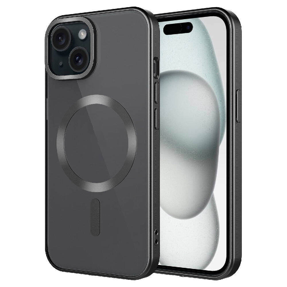 Apple iPhone 15 Plus Kılıf Mat Tasarımlı M-safe Wireless Şarj Özellikli Zore Mat Setro Kapak