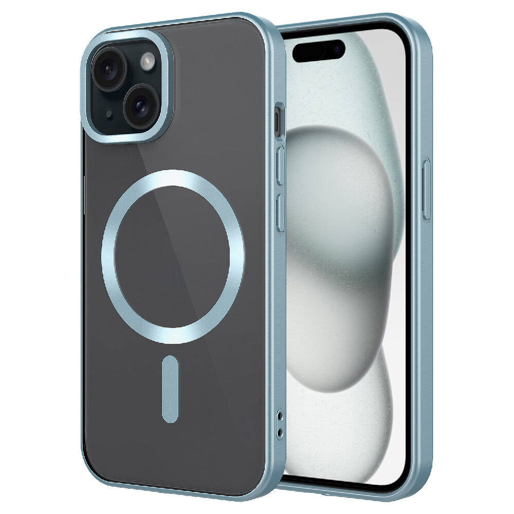 Apple iPhone 15 Plus Kılıf Mat Tasarımlı M-safe Wireless Şarj Özellikli Zore Mat Setro Kapak
