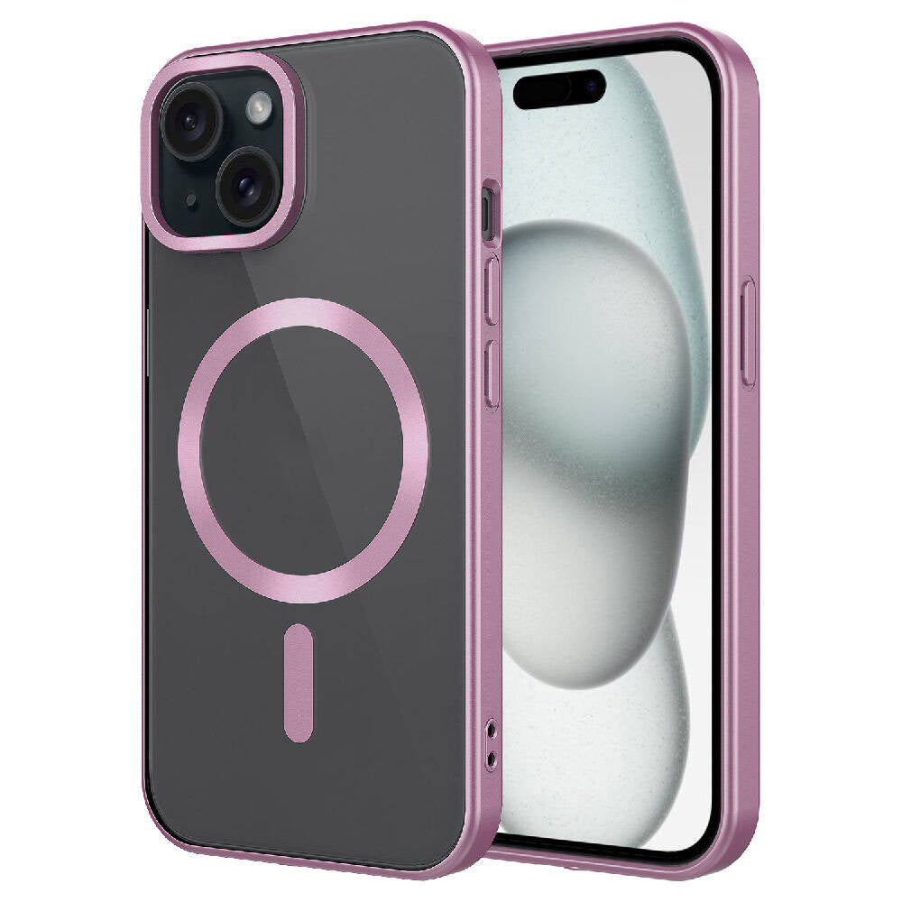 Apple iPhone 15 Plus Kılıf Mat Tasarımlı M-safe Wireless Şarj Özellikli Zore Mat Setro Kapak