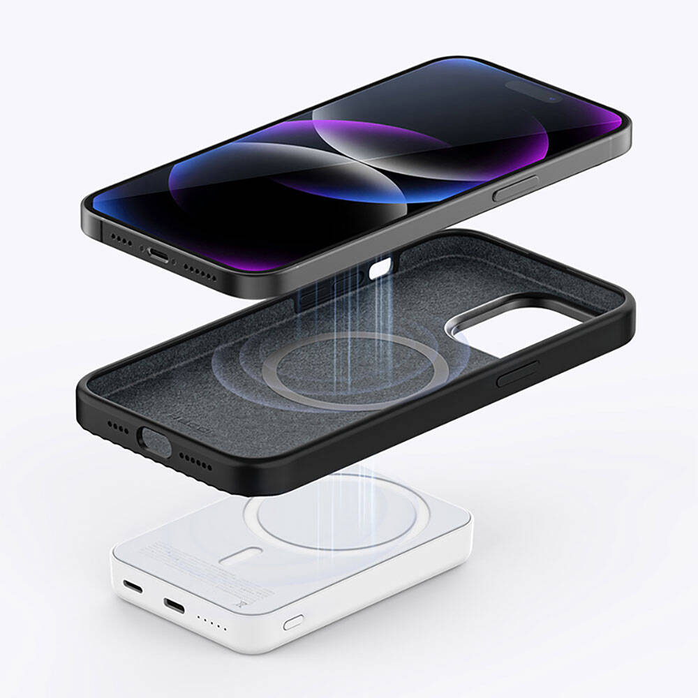 iPhone 15 Plus Kılıf Recci Aurora Serisi M-safe Şarj Özellikli Kapak