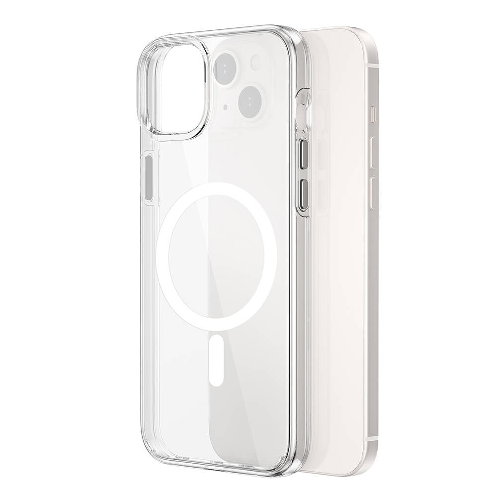 iPhone 15 Plus Kılıf Wiwu BC-022 M-safe Şarj Özellikli Şeffaf Transparan Kapak