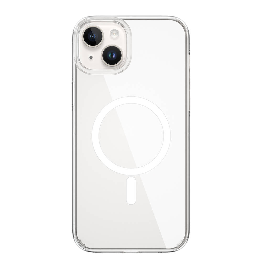 iPhone 15 Plus Kılıf Wiwu BC-022 M-safe Şarj Özellikli Şeffaf Transparan Kapak