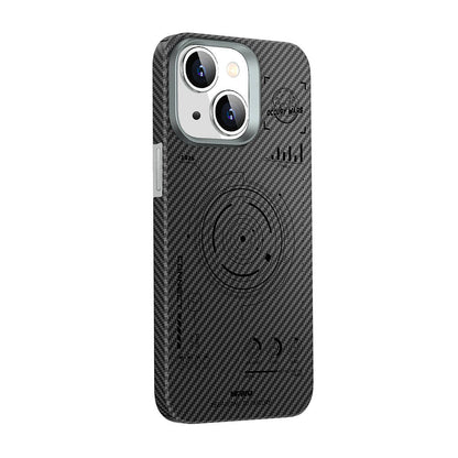 iPhone 15 Plus Kılıf Wiwu HHX-016 Karbon Fiber 600D Mars Kevlar Kapak