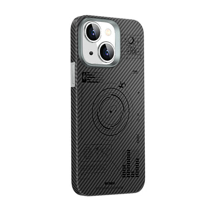 iPhone 15 Plus Kılıf Wiwu KJZ-017 Karbon Fiber 600D Explore Kevlar Kapak