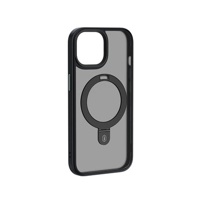 iPhone 15 Plus Kılıf Wiwu ZMM-010 M-safe Şarj Özellikli Mat Arka Yüzey Standlı Kapak
