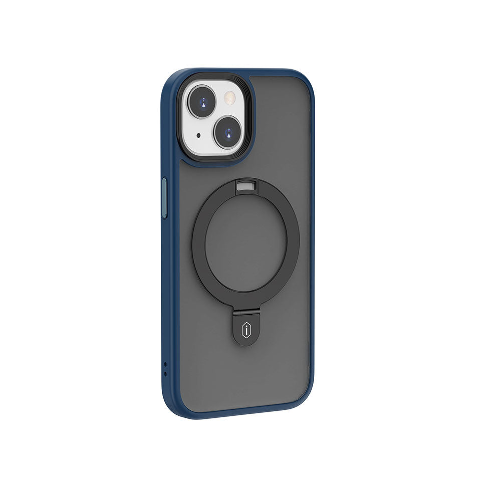 iPhone 15 Plus Kılıf Wiwu ZMM-010 M-safe Şarj Özellikli Mat Arka Yüzey Standlı Kapak