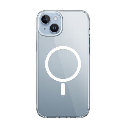 iPhone 15 Plus Kılıf Wiwu ZYS-013 M-safe Şarj Özellikli Renkli Kamera Çerçeveli Şeffaf Jelly Kapak