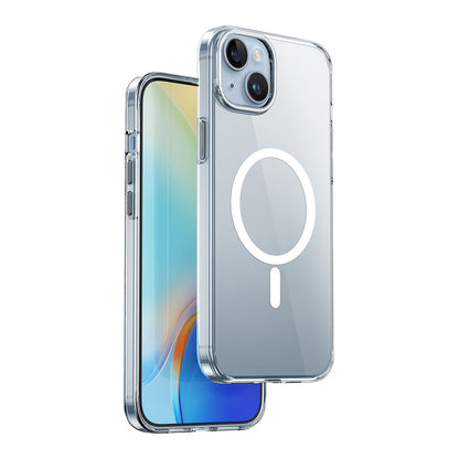 iPhone 15 Plus Kılıf Wiwu ZYS-013 M-safe Şarj Özellikli Renkli Kamera Çerçeveli Şeffaf Jelly Kapak