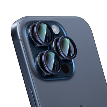 iPhone 15 Pro CaseWorld Alloy Serisi Oleofobik Anti Reflective Kamera Lens Koruyucu