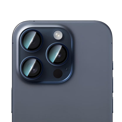 iPhone 15 Pro CaseWorld Alloy Serisi Oleofobik Anti Reflective Kamera Lens Koruyucu