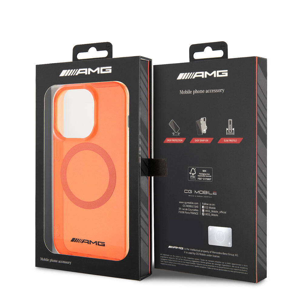 iPhone 15 Pro Kılıf AMG Orjinal Lisanslı M-safe Şarj Özellikli Transparan Kapak