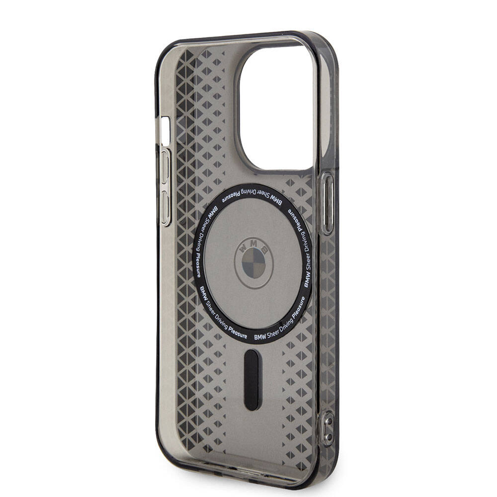 iPhone 15 Pro Kılıf BMW M-safe Şarj Özellikli Transparan IML Signature Orjinal Lisanslı Kapak