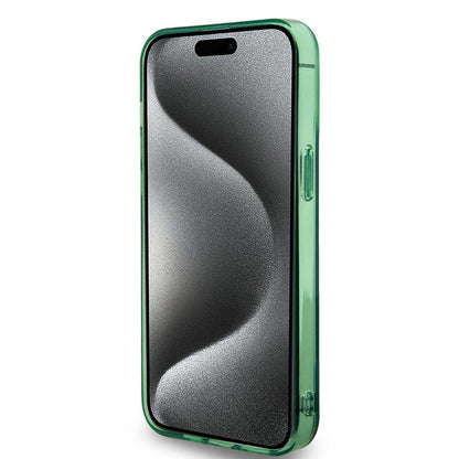 iPhone 15 Pro Kılıf BMW M-safe Şarj Özellikli Transparan Tricolor Stripes Orjinal Lisanslı Kapak