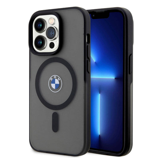 iPhone 15 Pro Kılıf BMW Orjinal Lisanslı M-safe Şarj Özellikli IML Baskı Logolu Buzlu Mat Kapak