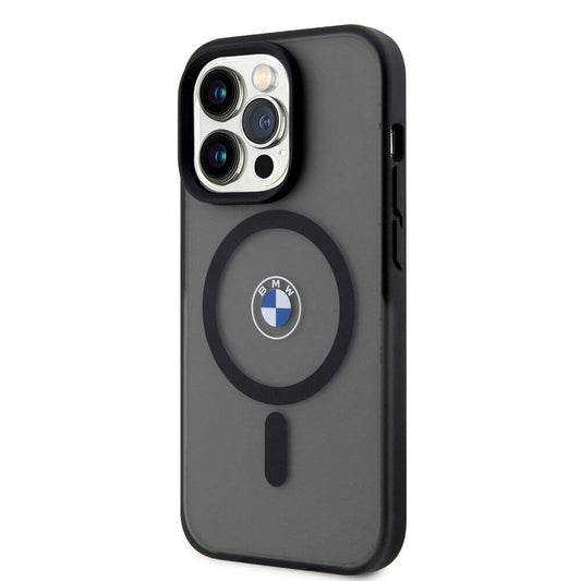 iPhone 15 Pro Kılıf BMW Orjinal Lisanslı M-safe Şarj Özellikli IML Baskı Logolu Buzlu Mat Kapak