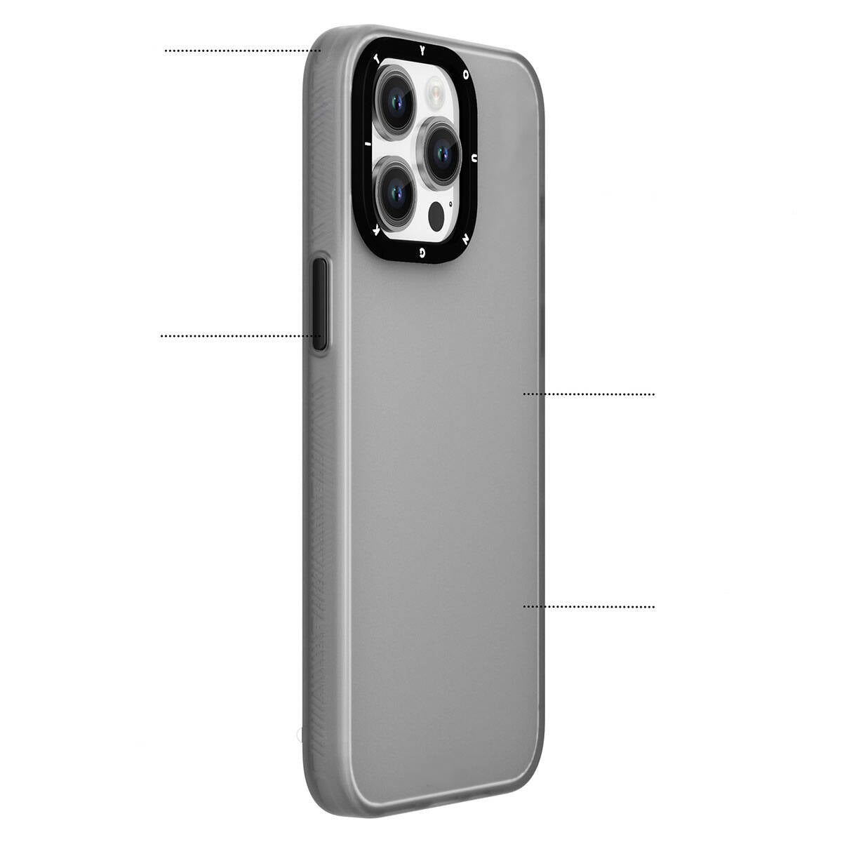 iPhone 15 Pro Kılıf Buzlu Mat Tasarım Youngkit Hidden Sand Serisi Kapak