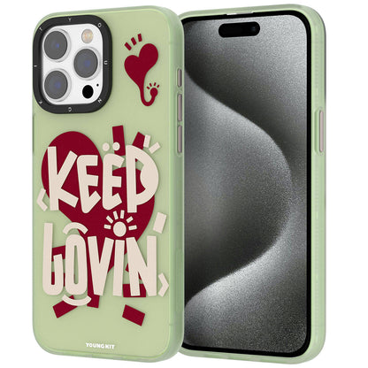 iPhone 15 Pro Kılıf Desenli Youngkit Happy Hearth Serisi Kapak